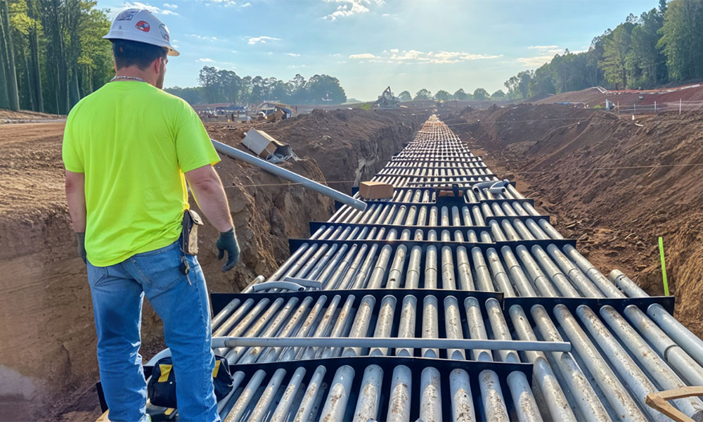 Atlana duct bank conduit spacer system
