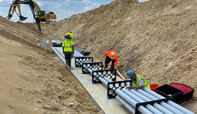 Underground utility conduit installation